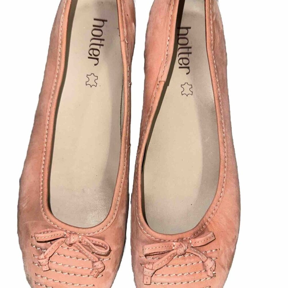 Hotter Slip-on Closed Toe Pink Suede Non-Slip Size 10M Women's Flats EUR 41.5